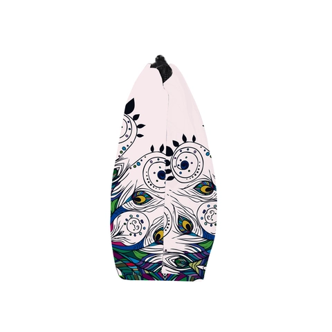 Neceser Impermeable Con Estampado de Mandala y Pluma de Pavo Real Organizador de Viaje Portátil Bolsa de Cosméticos Para Mujer