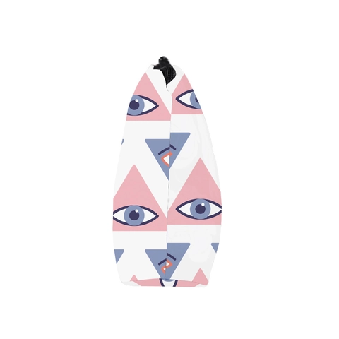 Evil Eye Printed Makeup Bag Waterproof Polyester Travel Cosmetic Case Organizer Geometric Triangle Pattern Pouch Bag For Women