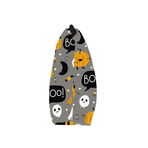 Trousse à Maquillage Halloween Imperméable en Polyester Pochette Cosmétique Voyage Fantôme Citrouille Crâne Imprimé Fermeture Éclair