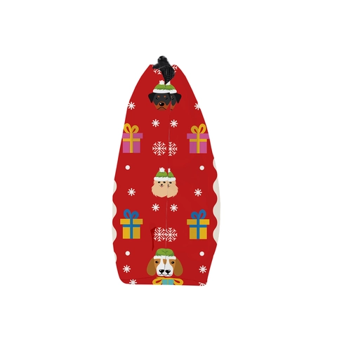Christmas Dog Print Makeup Bag Waterproof Polyester Toiletry Bag Portable Travel Storage Clutch Bag For Women Gift