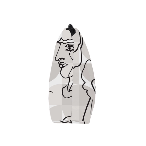 Abstract Portret Lijnkunst Bedrukte Waterdichte Make-uptas Draagbare Polyester Reis Toilettas Organizer Handtas Voor Dames