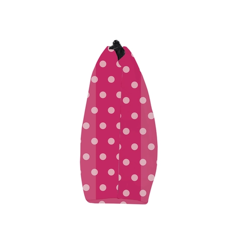 Wasserdicht Polyester Kosmetiktasche Rosa Punktmuster Pop Art Druck Reisen Toilettenartikel Organisator Tragbare Reißverschluss Tasche Damen