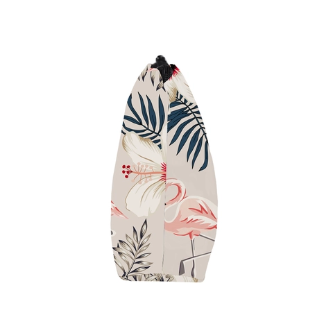 Tropische Flamingo Bloem Print Make-up Tas Voor Vrouwen Draagbare Reizen Cosmetische Organisator Waterdicht Polyester Ritszakje