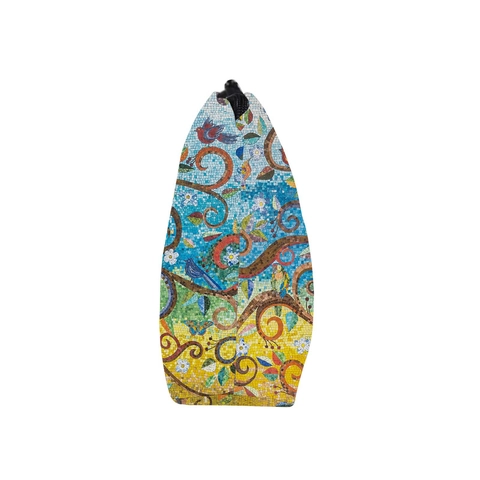 Tree Of Life Print Waterproof Makeup Bag Mosaic Pattern Portable Travel Toiletry Bag For Women Polyester Cosmetic Storage Organizer