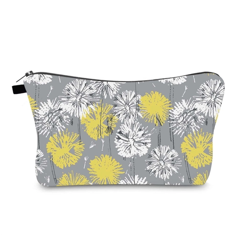 Neceser de Poliéster Impermeable Con Estampado Floral de Diente de León Organizador de Viaje Bolso para Mujer Uso Diario