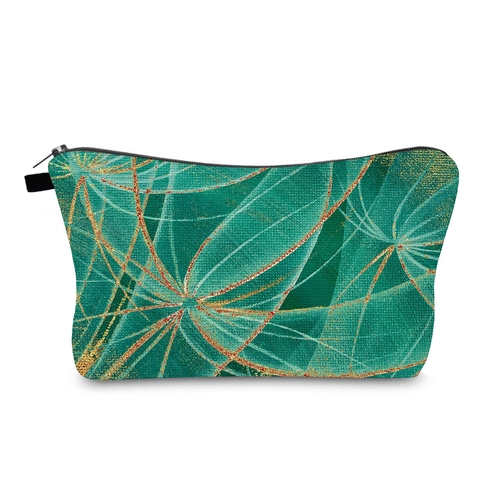 Trousse à Maquillage Imprimé Pissenlit Imperméable Sac de Rangement de Toilette Portable en Polyester pour Voyage Femmes