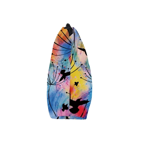 Draagbare Polyester Cosmetische Tas Paardenbloem Vogel Bedrukt Reizen Toiletartikelen Make-up Organizer Voor Vrouwen