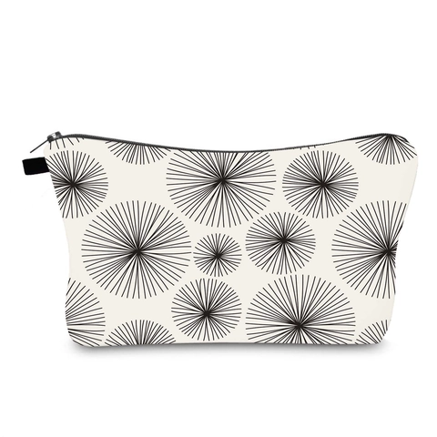 Paardenbloem Print Polyester Make-Up Tas Waterdicht Draagbaar Reizen Cosmetische Organizer Rits Toilettas Wastas Voor Dames
