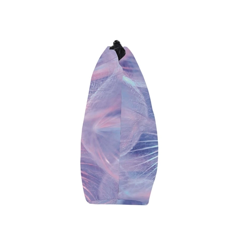 Waterproof Polyester Makeup Bag With Dandelion Print Portable Travel Toiletry Storage Bag For Women Purple Gradient Case