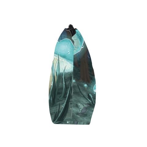 Fantasy Forest Mushroom Frog Printed Travel Makeup Bag For Women Portable Polyester Zippered Toiletry Wash Storage Pouch