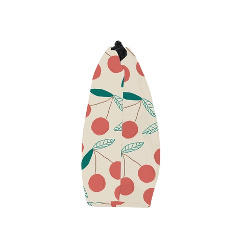 Cherry Print Makeup Bag Polyester Waterproof Portable Travel Toiletry Wash Bag Handheld Pouch Women Storage Organizer