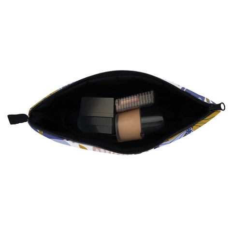 Trousse à Maquillage Imprimée Fleurs Papillon pour Femmes Organisateur de Toilette Voyage en Polyester Imperméable Pochette