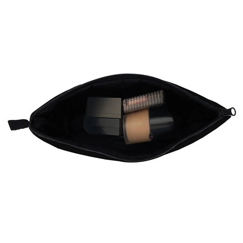 Dames Draagbare Zwarte Polyester Make-up Tas Waterdicht Toilettas Gouden Schedel Ribben Vlinder Patroon Reis Organizer