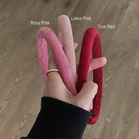 Women Wide Padded Corduroy Ribbed Fabric Headband Solid Color Thick Non-slip Hairband For Daily Face Wash Hair Accessories