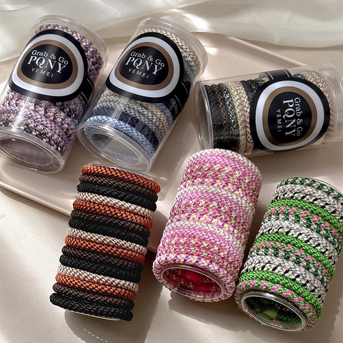 Ensemble de Chouchous Tressés Haute Élasticité Supports de Queue de Cheval Durables pour Femmes Filles Accessoires de Coiffage