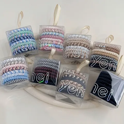 Langlebige Hochelastische Geflochtene Haargummis Stoff Pferdeschwanzhalter Täglicher Schmuck Für Damen Minimalismus Koreanisches Design Farbenfrohe Kollektionen