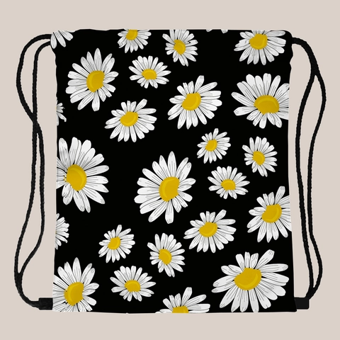 Sac à Cordon Imprimé Tournesol pour Femmes Sac de Voyage Portable Léger en Polyester Sac de Sport Gym École Sac de Rangement