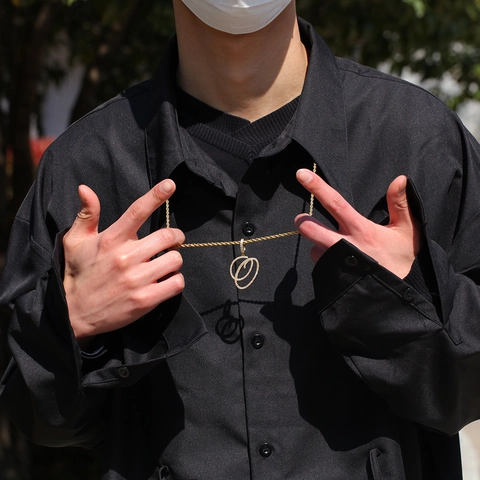 Hip Hop Iced Out Buchstabe Anhänger Halskette Kupfer Zirkonia Eingelegt Edelstahl Kordelkette Herren Schmuck