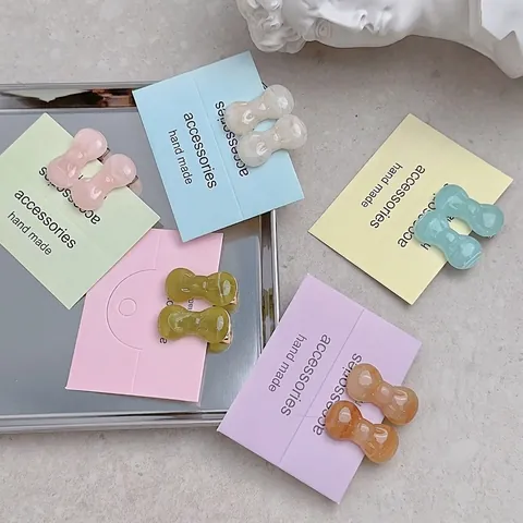 Schleife Acetat Haarspangen Für Damen Mädchen Marmor Muster Seite Entenschnabel Clips Handgemachte Süße Haarschmuck