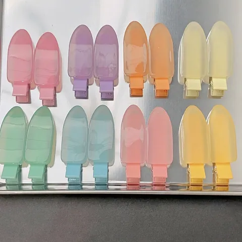 Κλιπ Μαλλιών Dopamine Jelly Color για Γυναίκες Κορίτσια από Κράμα Ρητίνης Κλιπ Duckbill χωρίς Ραφή Απλά Γλυκά Τσιμπιδάκια