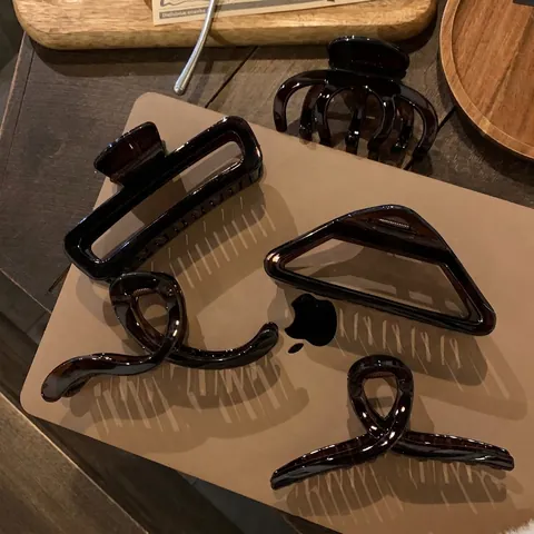 Pinza per Capelli Vintage con Motivo Tartarugato Grande Antiscivolo in Plastica Resina per Donna Accessori per Capelli Quotidiani