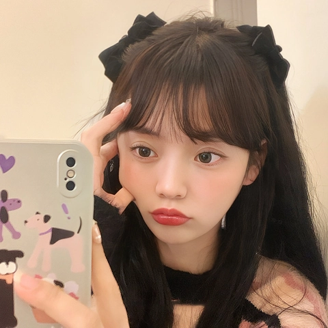Élégante Pince à Cheveux Nœud en Velours Noir Style Coréen Douce Petite Pince à Cheveux Accessoire Vintage pour Femmes Quotidien