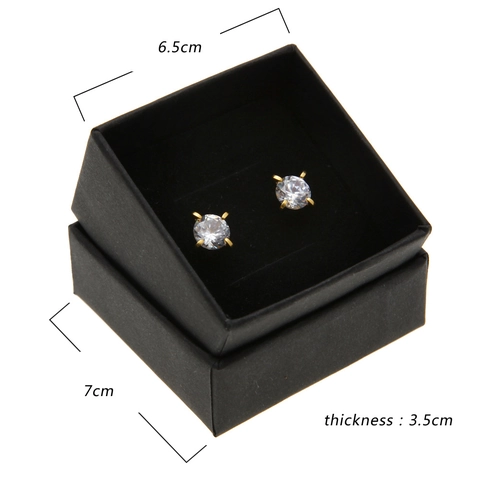 Mattschwarze Schmuckverpackung Hochwertiges Kraftpapier Geschenketui Für Ring Halskette Armband Ohrring Aufbewahrungsbox