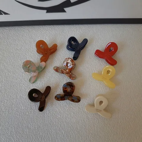 Koreaanse Acetaat Mini Haarklemmen Voor Dames Zoete Kleurrijke Marmer Schildpadpatroon Handgemaakte Kleine Haarclips Sieraden