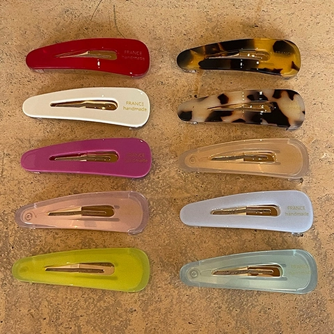 Korean Style Acetate Water Drop Hair Clip For Women Girly Dopamine Color Snap Clip Handmade Tortoiseshell Hair Accessory