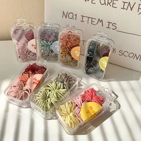 Basic High Elastic Durable Seamless Hair Ties For Kids Girls Women Color Solid Scrunchies Collection Hair Accessories Accessory