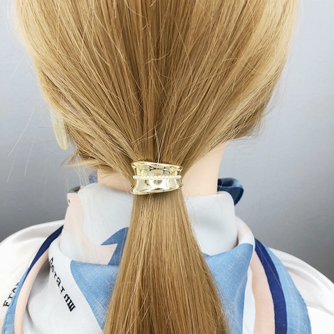 Gancio per Coda di Cavallo in Lega Minimalista Con Perla Artificiale Stile Francese Oro Argento Accessori per Capelli Donna