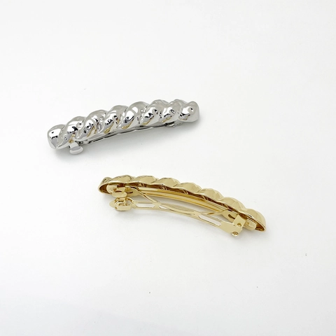 Pinzas para el Cabello Punk de Metal Aleación de Zinc Trenzada Clip de Resorte Oro Plata Minimalista Horquilla Mujer Diario Fiesta Accesorios para el Cabello