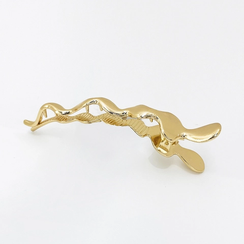 Fermaglio per Capelli Minimalista in Lega con Design a Onde Irregolari Stile Freddo Accessorio per Capelli Metallico Elegante da Donna