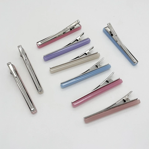 Vintage Rechteckige Acryl Krokodilklemmen Metall Schnabelspangen Minimalistische Mode Haarschmuck Für Damen