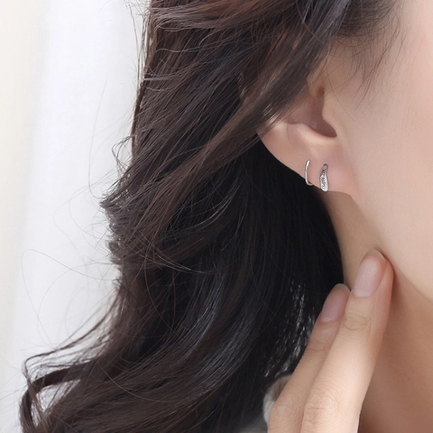 Pendientes de Botón de Cobre en Espiral Geométricos Minimalistas para Mujer Joyería de Moda Elegante Estilo Coreano Regalo