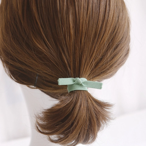 Korean Style Elastic Fabric Hair Scrunchies Artificial Pearl Bow Knot Braided Pattern Hair Ties For Women Girls Decorative Accessories