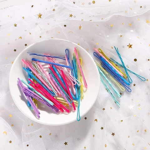 Horquillas Color Macaron Mate Pinzas para el Cabello Onduladas Minimalistas de Aleación Pintadas para Mujer Accesorios para el Cabello Diarios