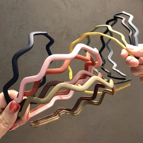 Cerchietto a Onde in Resina Opaca Antiscivolo Fascia per Capelli a Zig Zag Colori Caramella Minimalista per Donna Accessori Capelli
