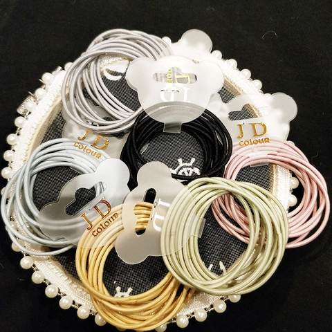 High Elastic Hair Scrunchies Candy Colors Fabric Thin Hair Ties For Women Girls Korean Style Ponytail Holders Basic
