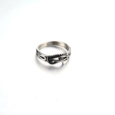 Anello Vintage In Acciaio Inossidabile Occhio Di Horo Punk Hip Hop Traforato Ankh Croce Fascia Da Dito Gioielli Per Uomo Donna Argento