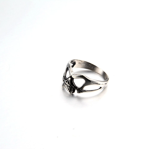 Punk Hollow Skull Ring For Men Ανοξείδωτο Ατσάλι Gothic Hip Hop Rock Biker Ring Vintage Silver Κοσμήματα Δώρο