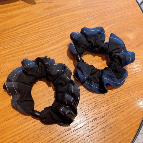 Vintage Stoff Scrunchies Mit Rüschen Für Damen Koreanische Kontrastnähte Elastisches Haarband Retro Pferdeschwanzhalter Haarschmuck