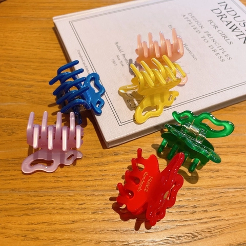 Vlinder Haarklem Medium Plastic Haarspeldjes Voor Dames Meisjes Kleurrijke Hars Haaraccessoires Voor Dun Dik Haar Speld