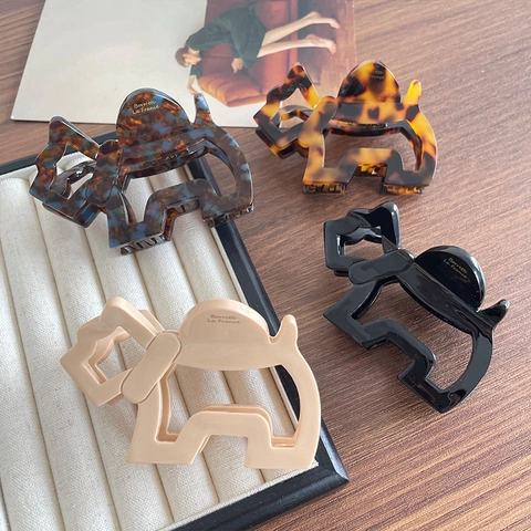 Pinzas para el Cabello de Acetato con Forma de Perro para Mujer Accesorios de Celuloide Estilo Francés Animales