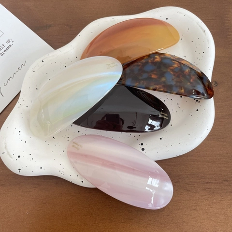 Koreanischer Luxus Acetat Haarspange Oval Schildpatt-Muster Federclip Blumen Geometrisch Haarschmuck Für Damen Pferdeschwanz