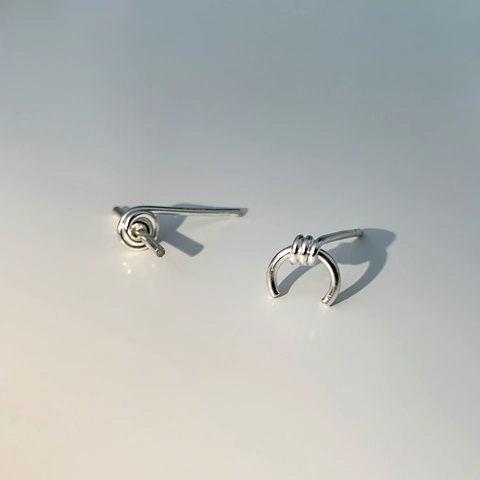 Asymmetrische Oorknopjes Met Schroefdraad En 925 Sterling Zilveren Stift Minimalistische Verzilverde Geometrische Sieraden Voor Dames