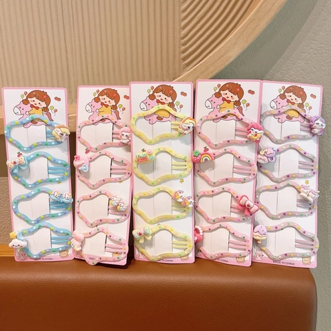 Kinder Cartoon Eenhoorn Wolk Haarclips Kleurrijke Golf Metalen Haarspelden Voor Meisjes Schattige BB Clips Haaraccessoires