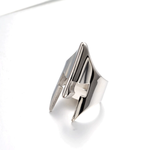 Spartan Warrior Helmet Ring Stainless Steel Retro Punk Hip Hop Helmet Band Ring For Men Women Fashion Jewelry Gift