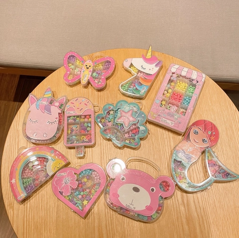 Perline Per Creazione Gioielli Fai Da Te Per Bambini In Plastica Resina Cartone Animato Sirena Unicorno Per Bambine Giocattolo Educativo