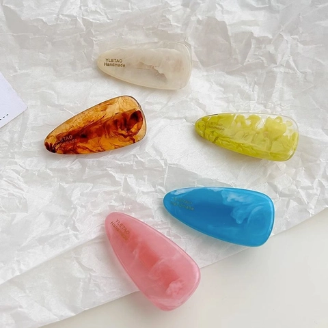 Haarklammern Im Koreanischen Stil Mit Wassertropfen Und Marmortextur Entenschnabel-Clips Für Damen Süßer Täglicher Haarschmuck